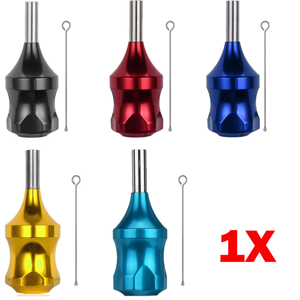 Black/Red/Blue/Gold 30mm Tattoo Zinc Alloy Cartridge Grip & Needle Plunger HOT