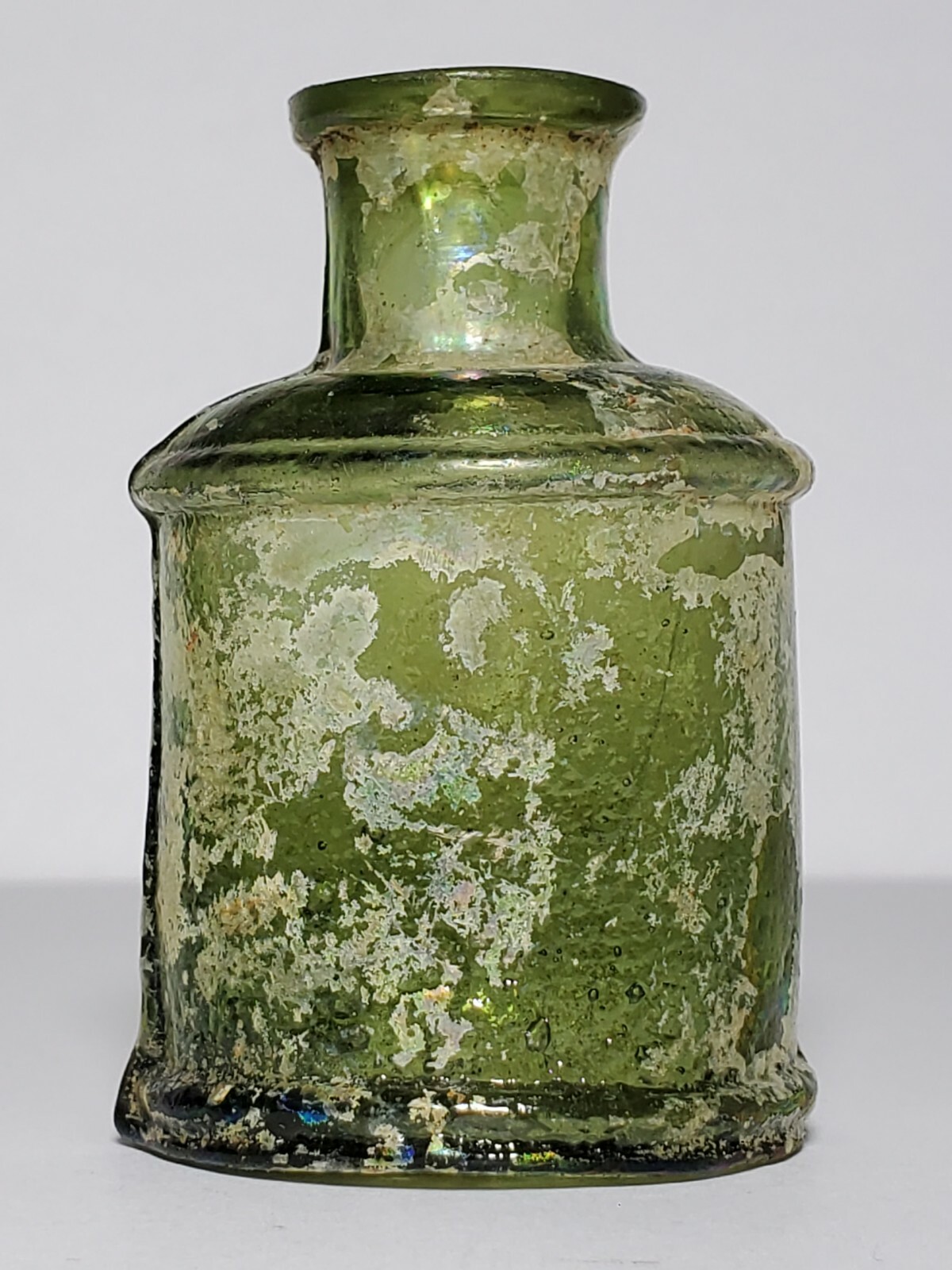 Antique 1800s Blown Glass Inkwell