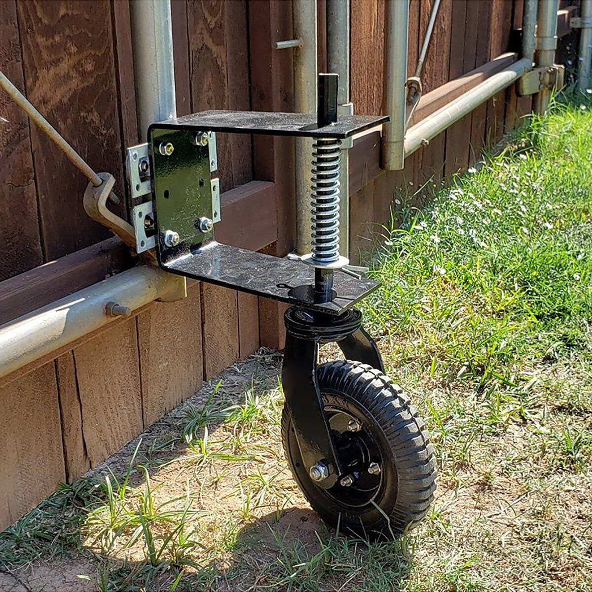 Stark Heavy-Duty Gate Wheel Steel Spring Loaded Hardware Fence Swivel Caster