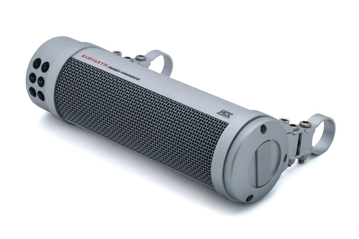 Kuryakyn Road Thunder Sound Bar Plus by MTX - Satin Silver Motorcycle 2719