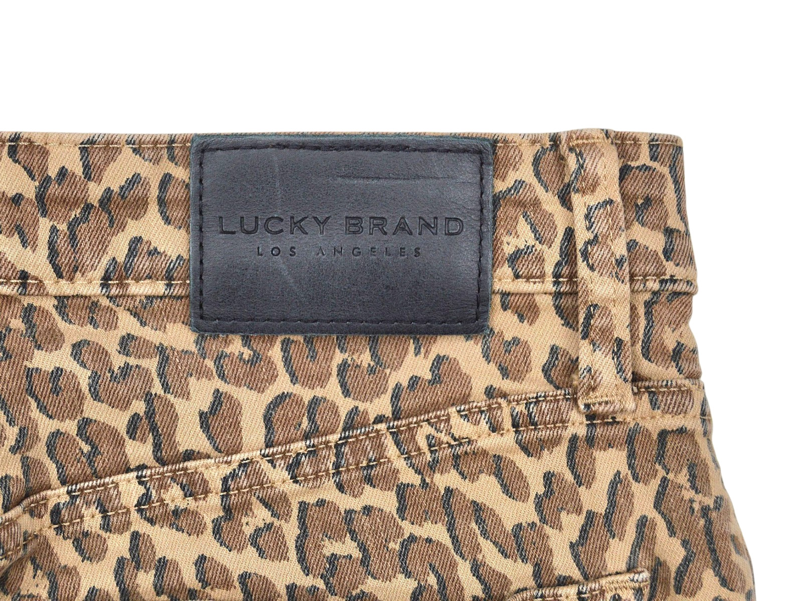 Lucky Brand High Rise Bridgette Slim Jeans Womens Size 6/28 Leopard Print Denim