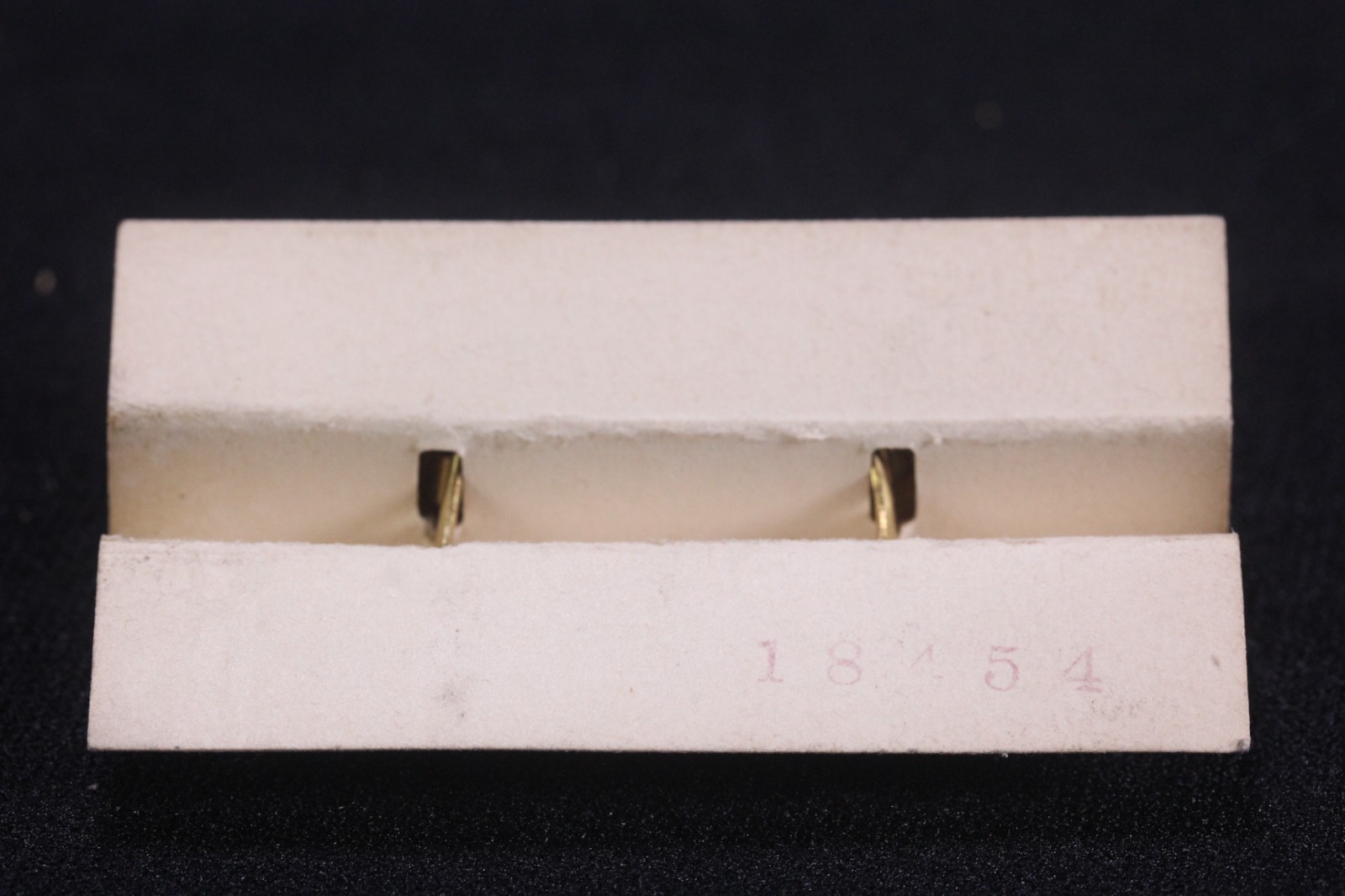 Antique Simons Gold Front Oval Cufflinks on Original Card NOS