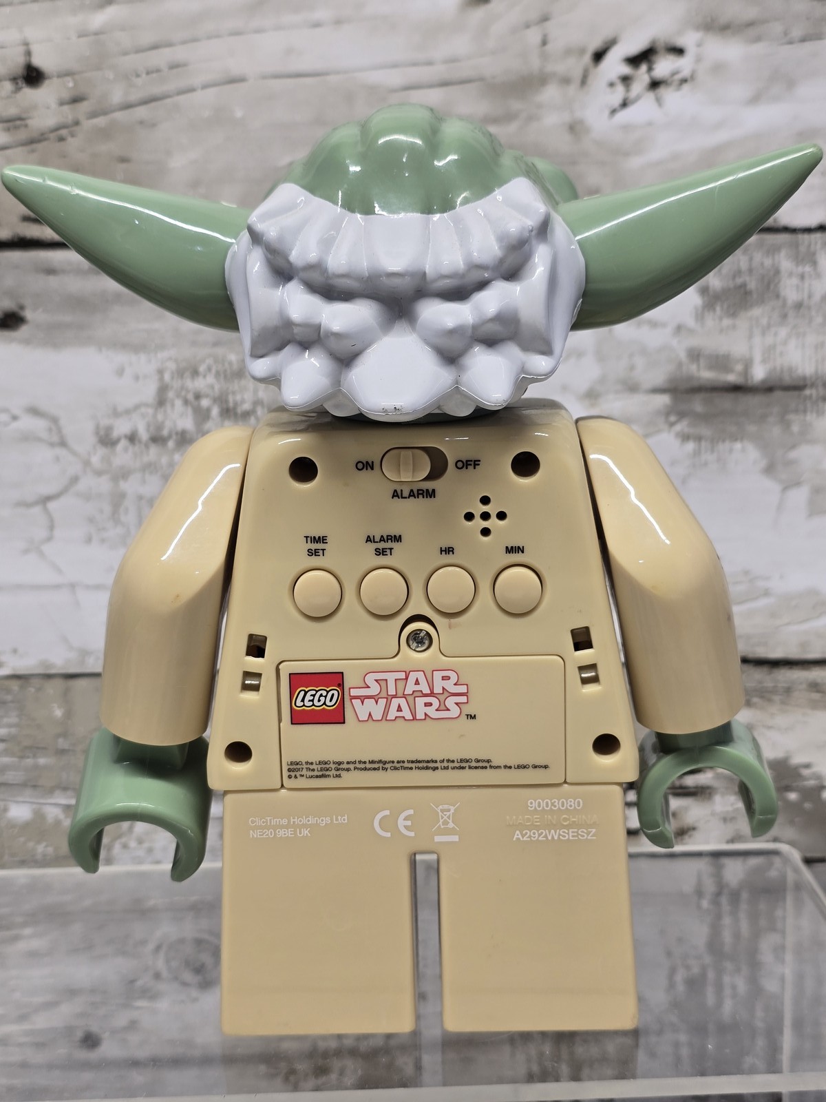 LEGO Star Wars Yoda Minifigure Digital Alarm Clock Figure 9003080 ClicTime Works