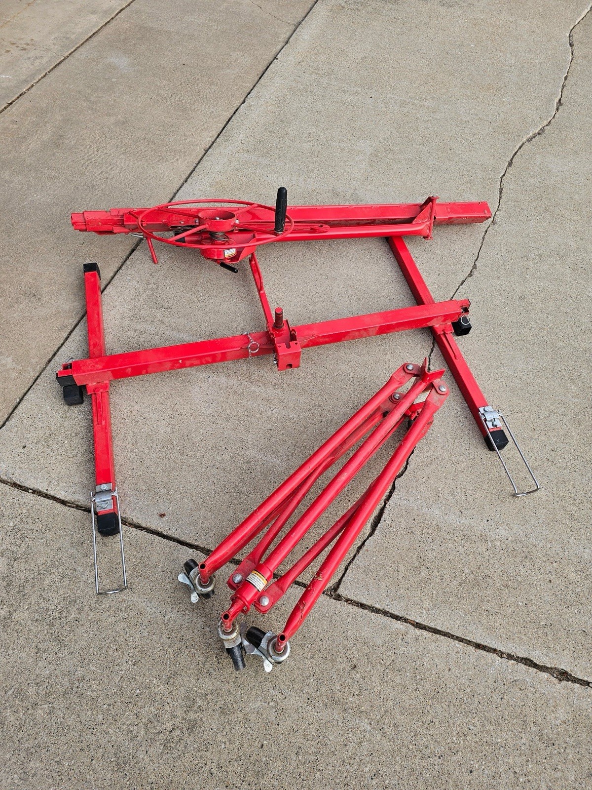 Drywall Rolling Lifter Panel Hoist Jack 11FT Plasterboard Jack Carrier 150lbs