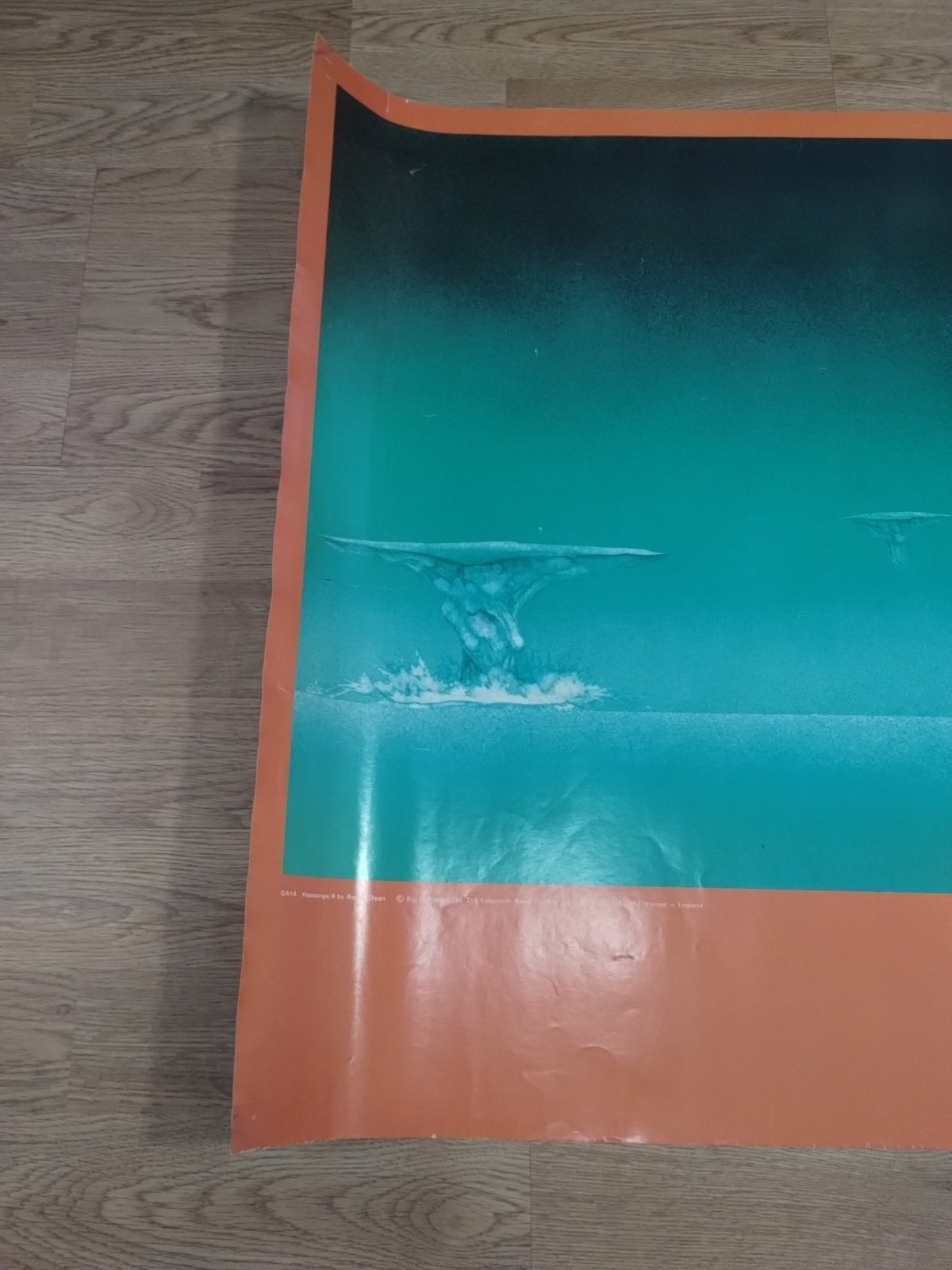 RARE 1973 Fish Yessongs 4 Roger Dean Cover Art Big-O Poster England Psychedelic