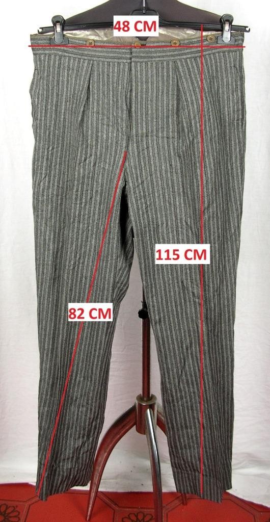 VINTAGE 1930 ITALY PRANDONI DI G.B. ROSTI PINSTRIPE BESPOKE TROUSERS PANTS