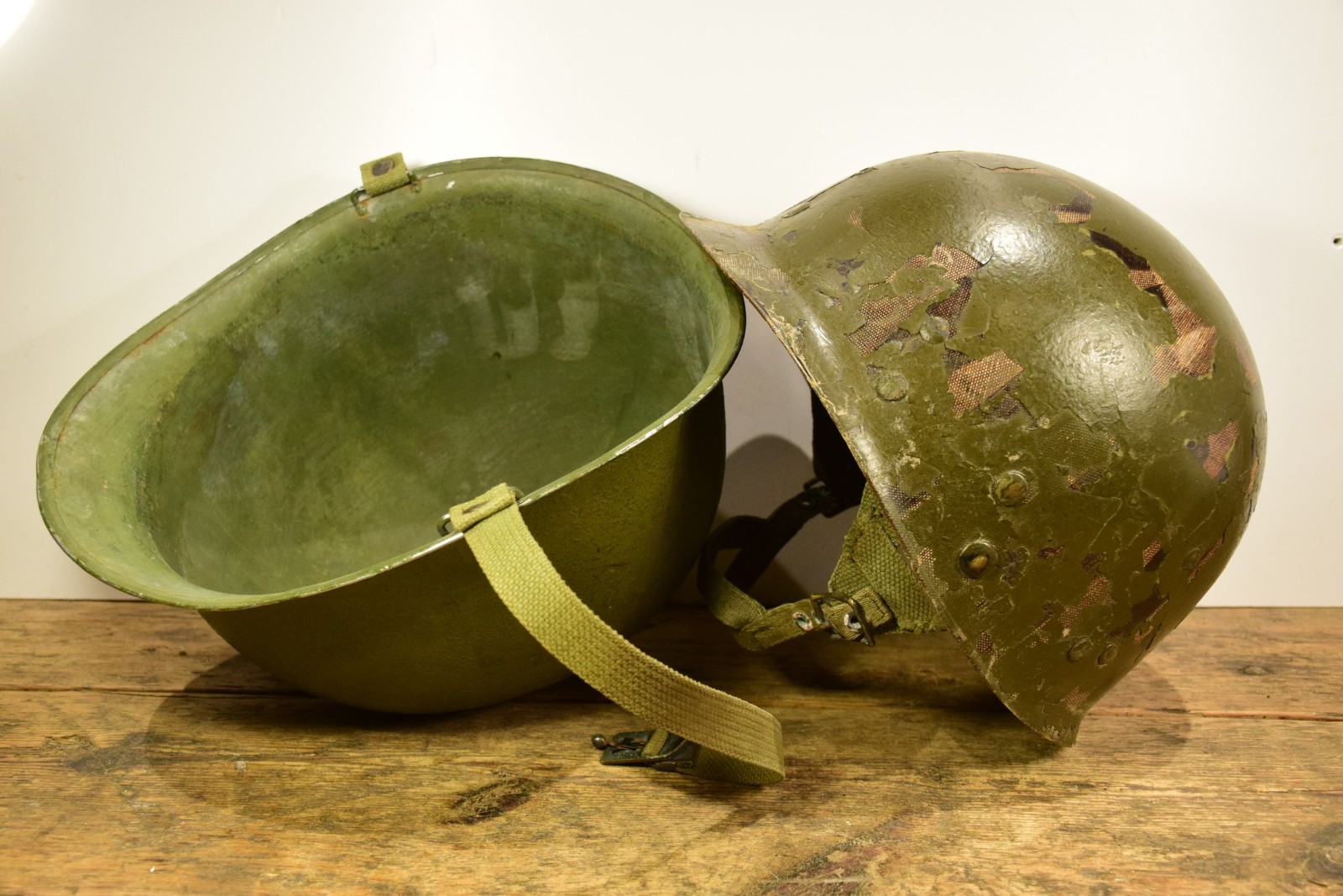 US M1 fixed bale para helmet, Westinghouse rigger liner - Original