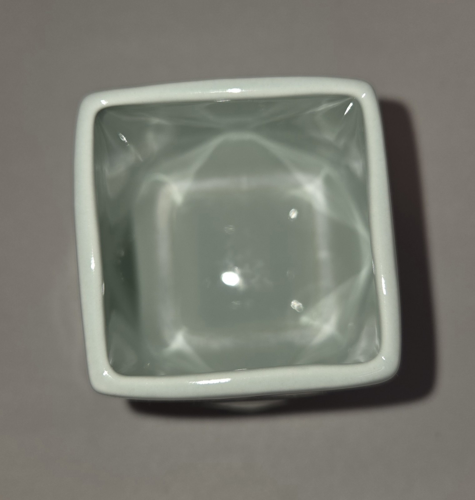 West Elm Faceted Vase Planter Small Water Street Ceramic Pale Blue