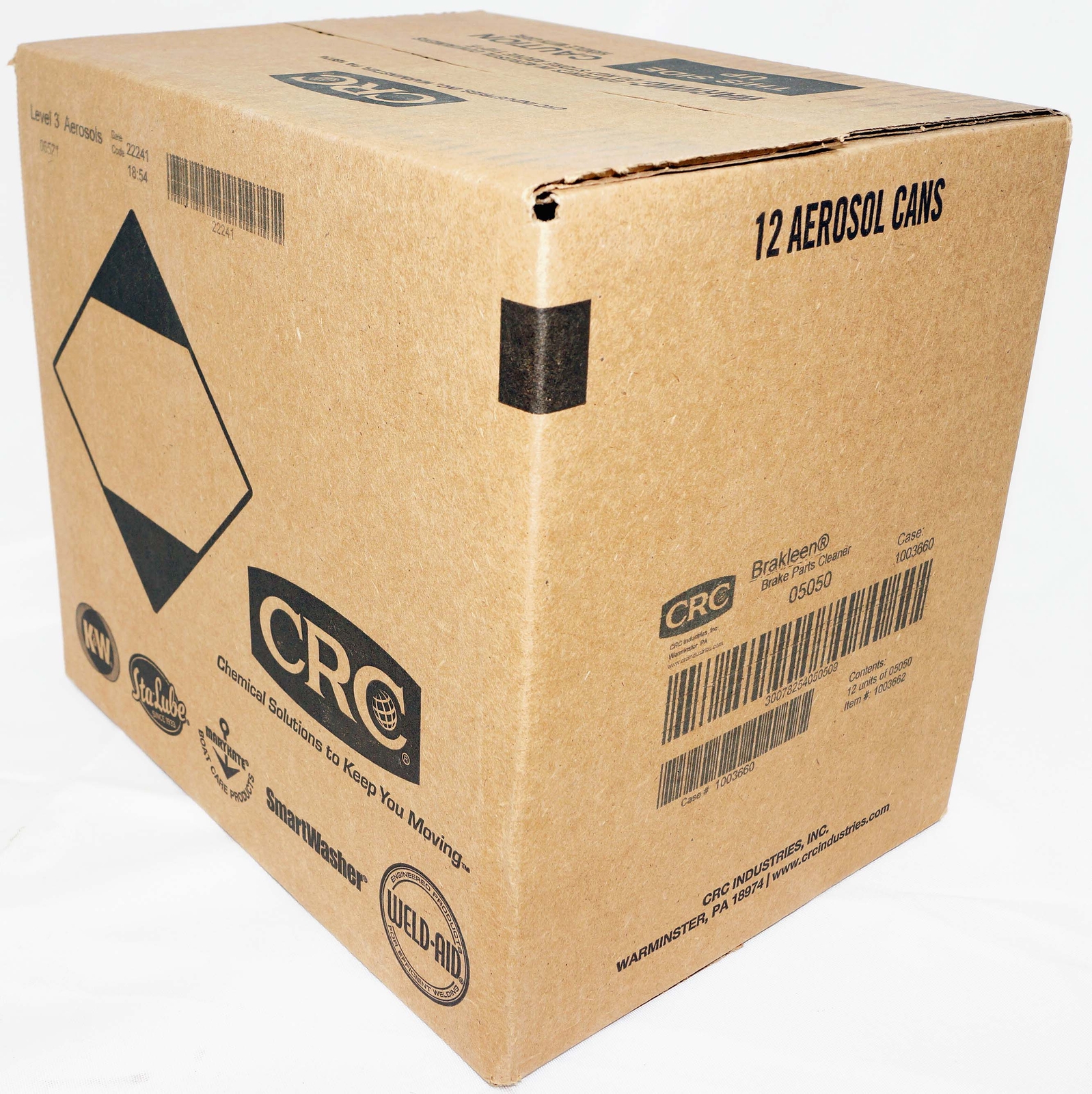 Case of 12 CRC Br kleen Brake Parts Cleaner w/ PowerJet Technology Spray 05050