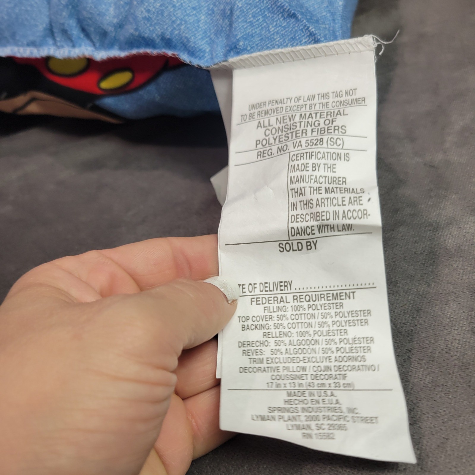 Disney Mickey For Kids Nap Mat Set with Pillow and Backpack Blue Vintage USA