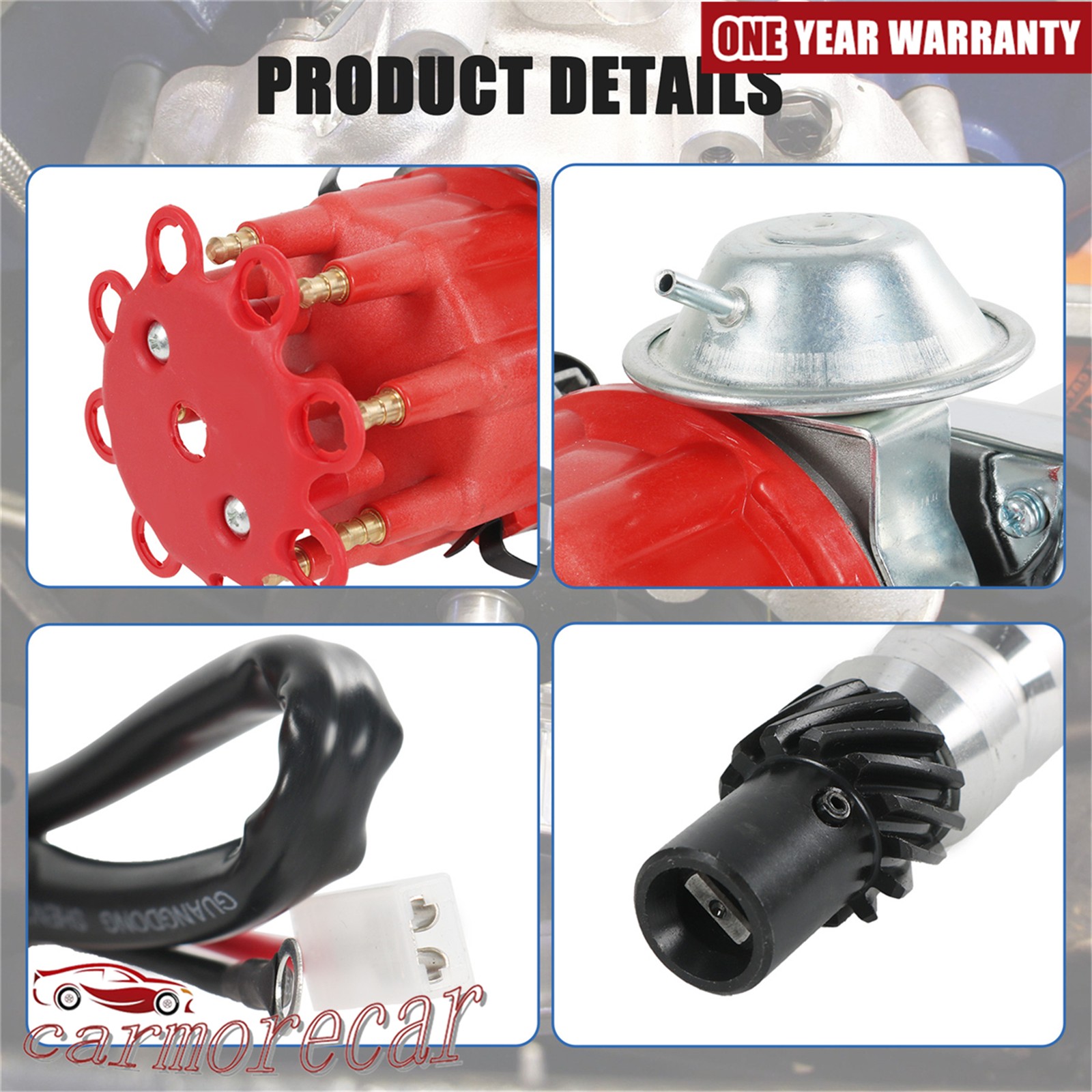 Ignition Distributor w/ Cap & Rotor for Chevy SBC BBC 283 305 327 454 350 V8 R2R