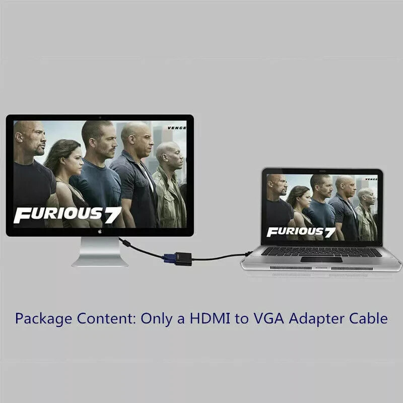 HDMI Male to VGA Female Adapter Converter Cable for Video HDTV DVD PC 1080P