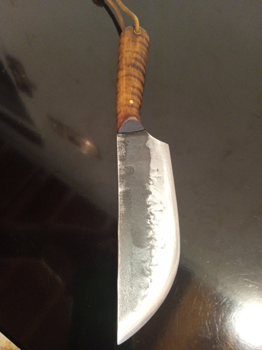 Vintage Custom-HandMade JEFF WHITE 11'' Primitive Camp Knife. Thick & Heavy Duty