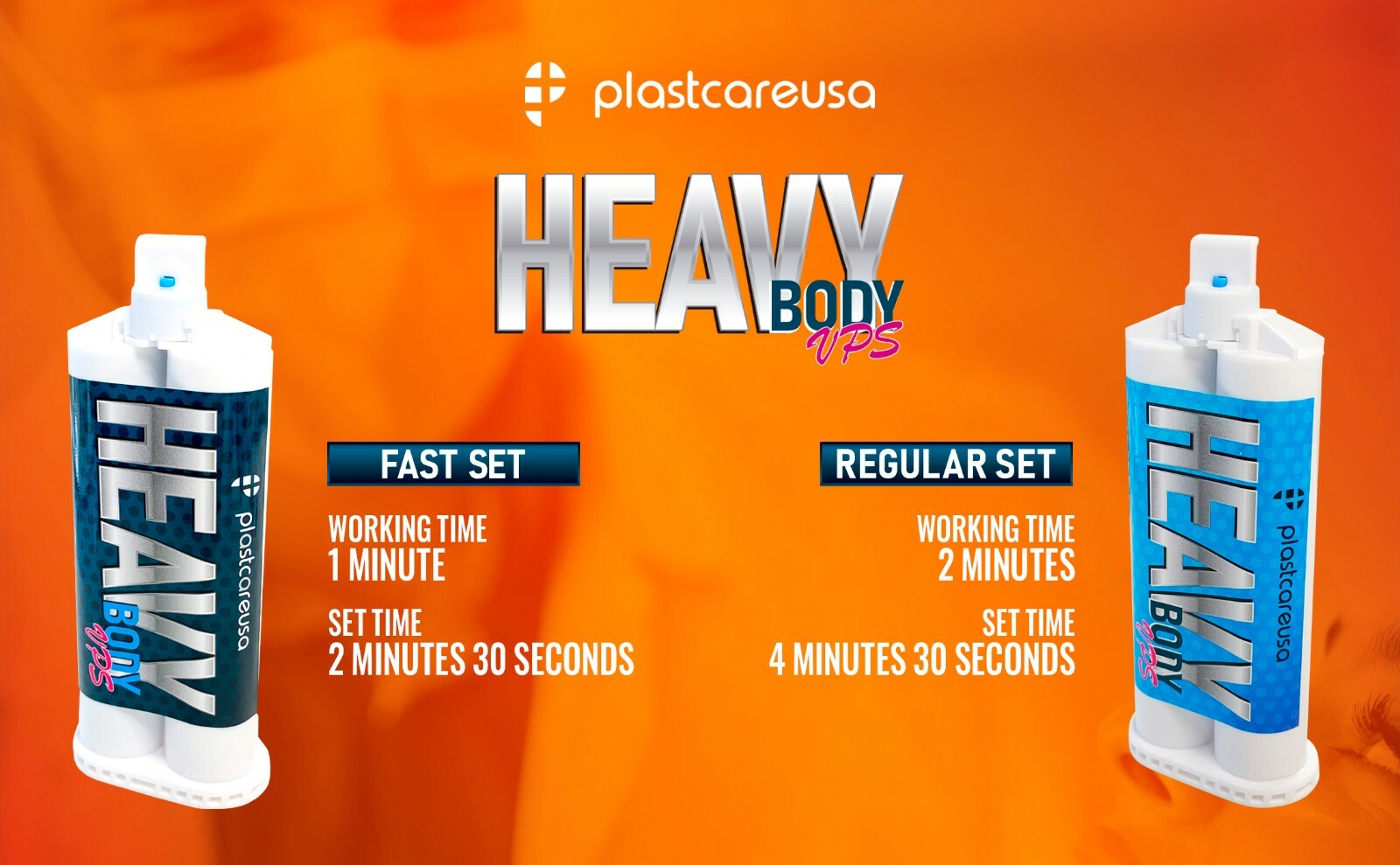 Dental Impression Material, VPS Heavy & Light Body, Fast & Regular (Choose Qtys)