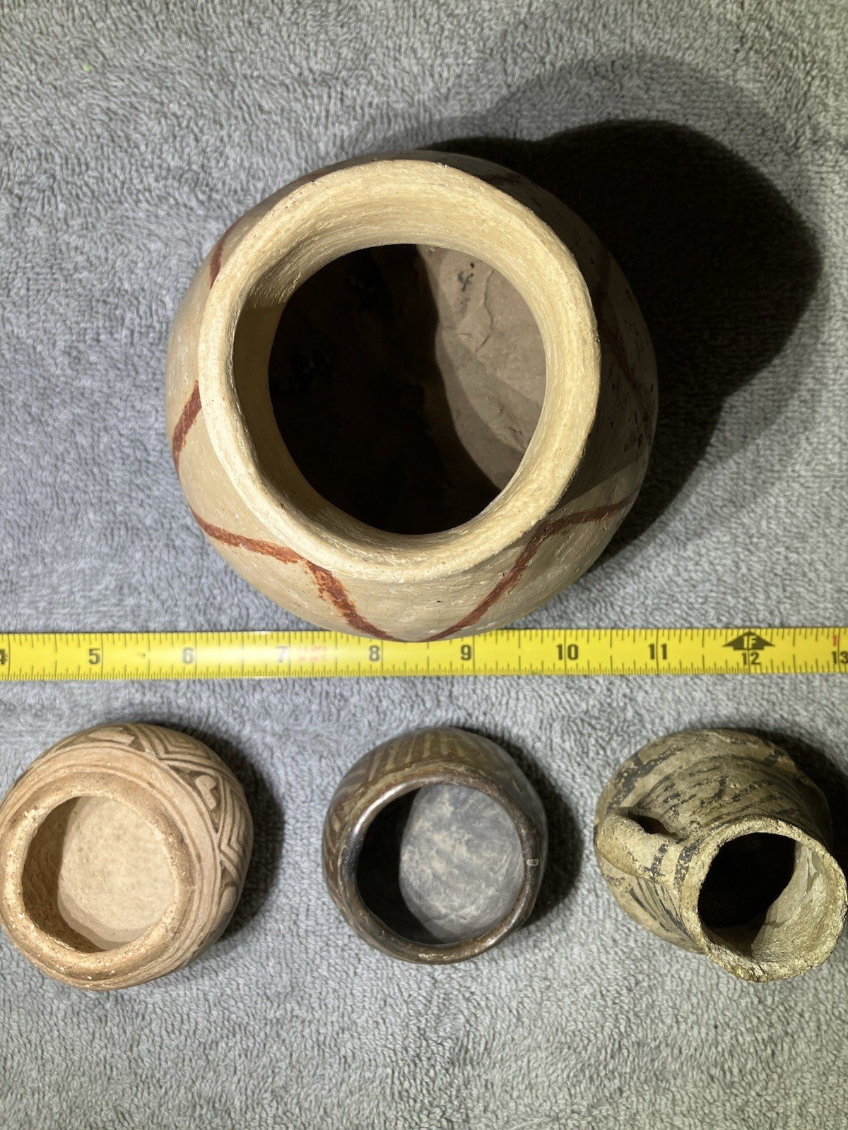 Anasazi Black On White Pottery Miniature Collection