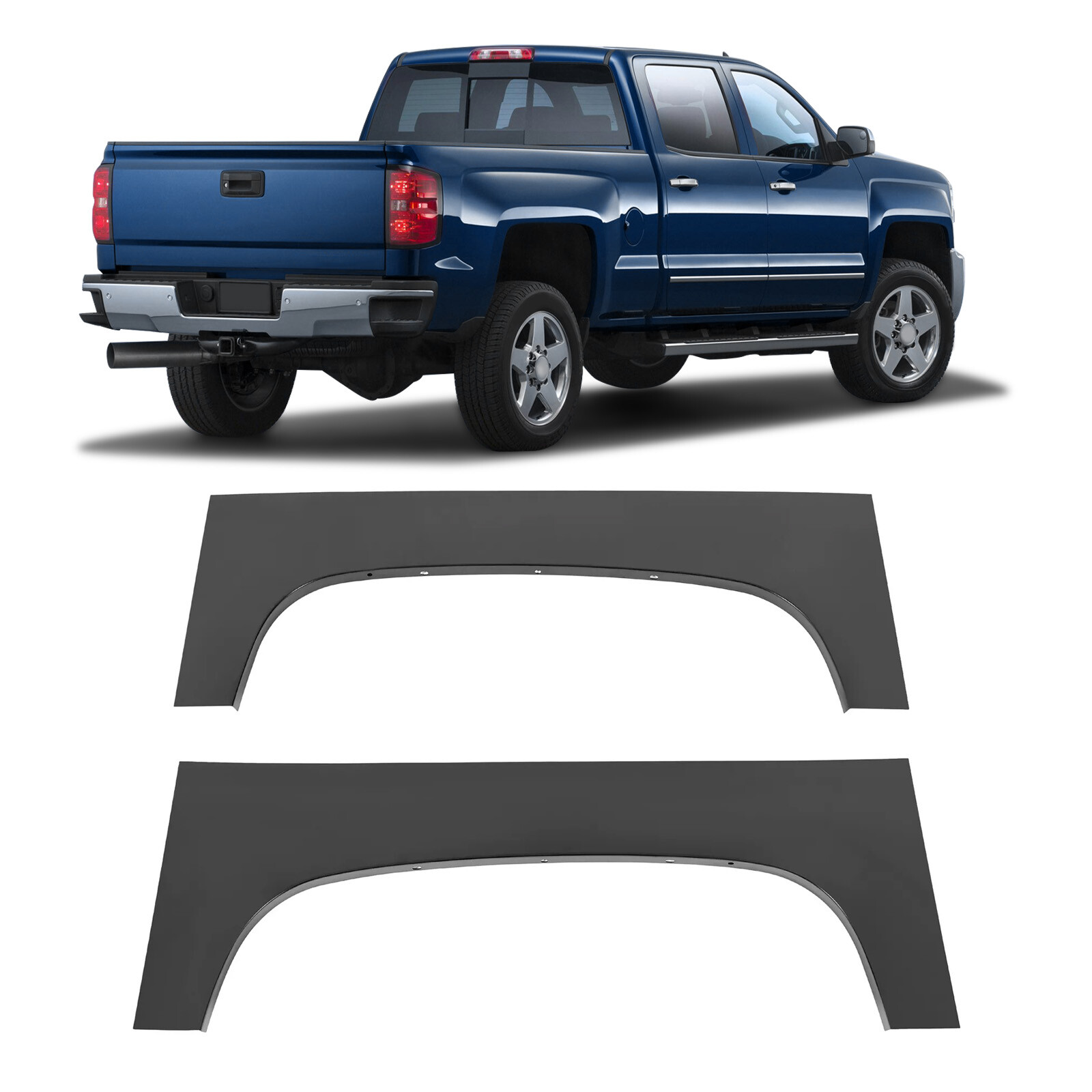 For Chevrolet Silverado 2007 2008 2009-2014 Rear Wheel Arch Repair Panels Pair