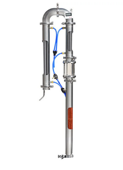 New Still Wine Liquor Tubular Distillation Tower w Sight Glass copper mesh 1.5''
