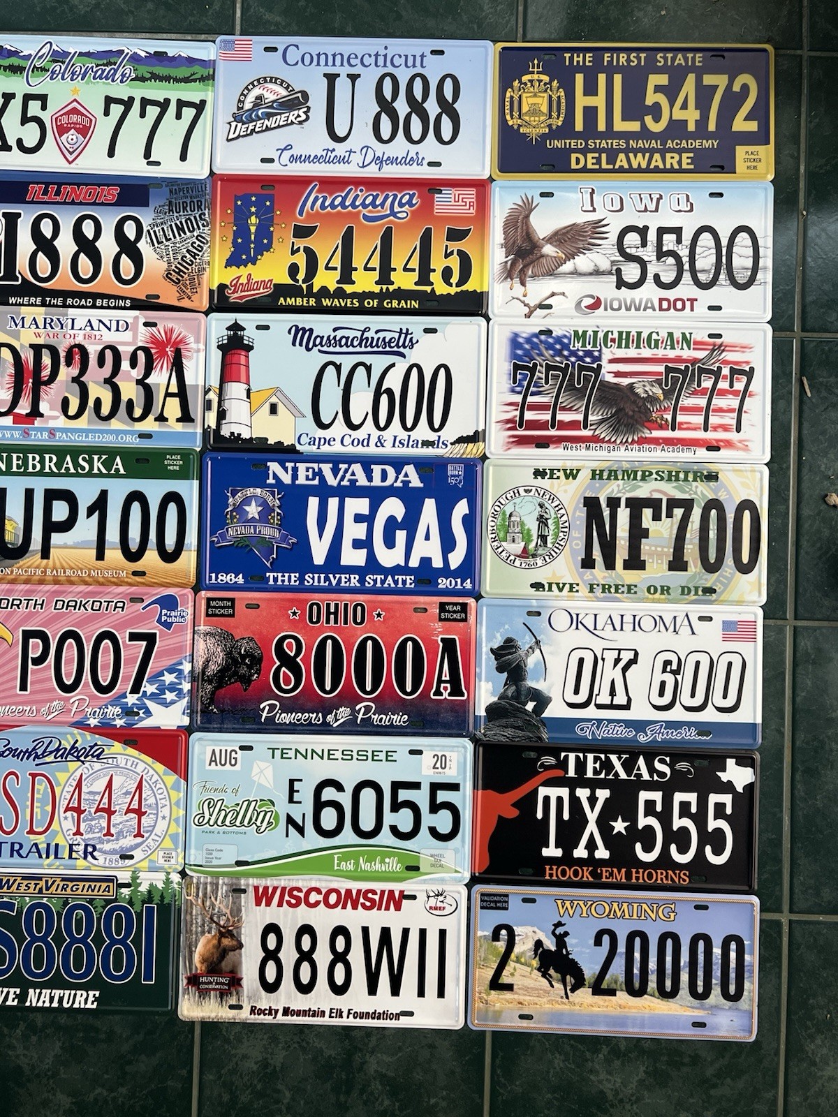 COMPLETE SET - ALL 50 STATES USA LICENSE PLATES LOT REPLICA FOR DECORATION ONLY!
