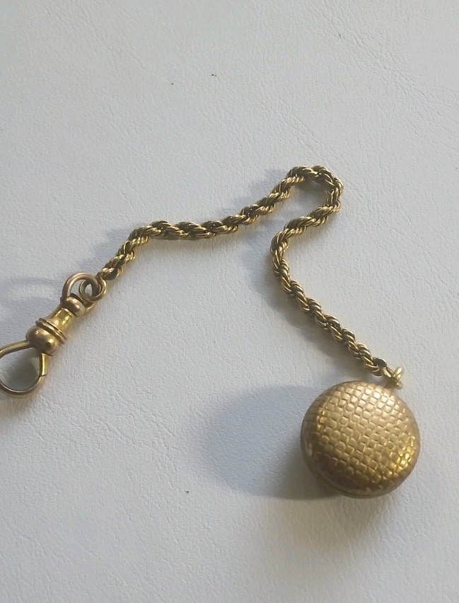 Antique 10 Kt. Yellow Gold and Bohemian Single Garnet Watch Fob