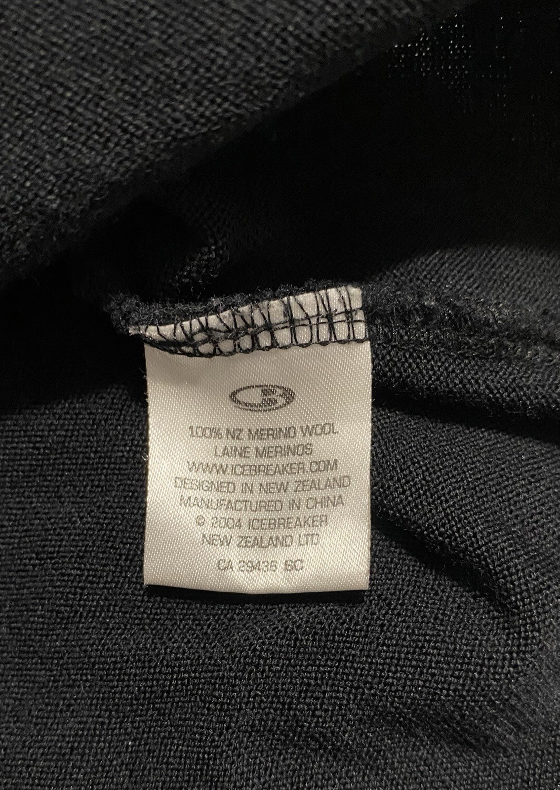 Icebreaker Sport 320 Mens Sz M Black/Gray 1/4 Zip 100% Merino Wool Base Layer