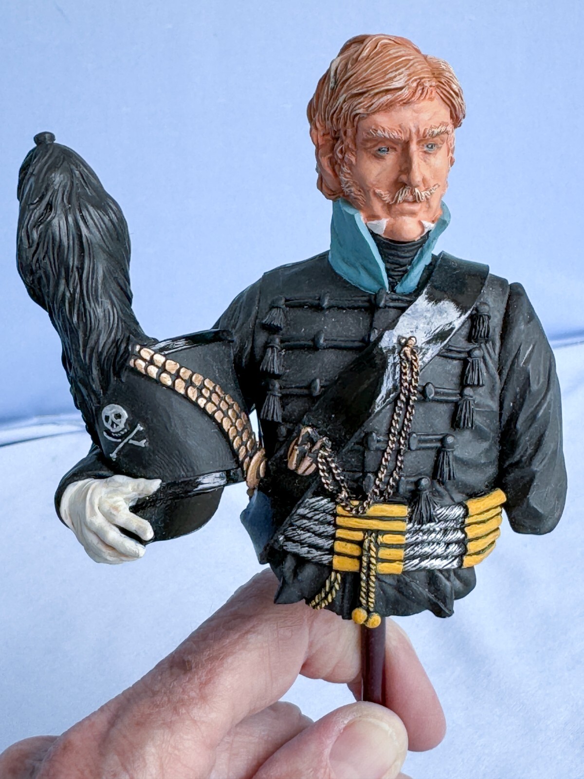 Hand Painted Britain Hussar Officer Miniature Soldier Wellington Napoleon War