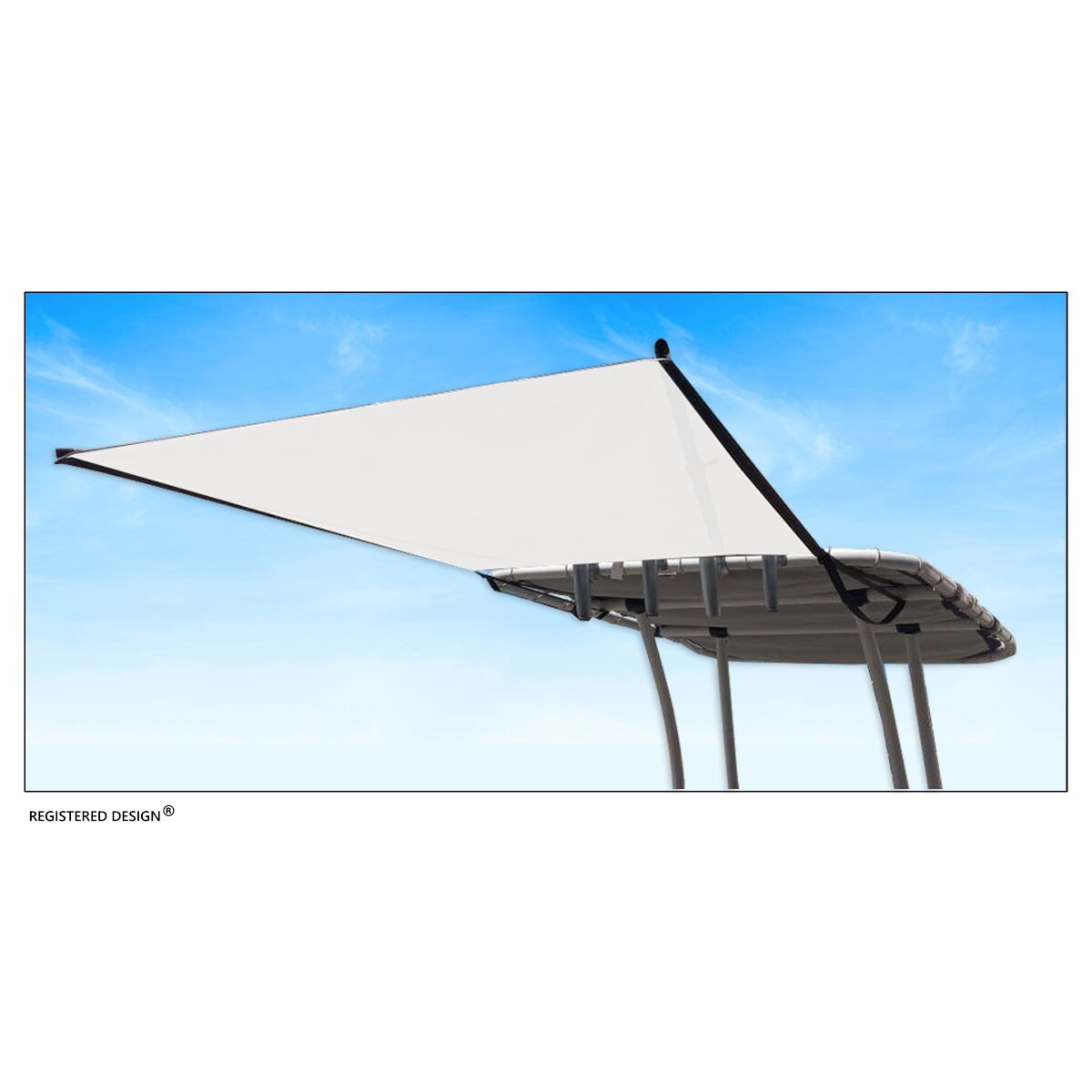 Oceansouth T-Top Extender White / shaded area up to 5' / Width 6' x Length 5'