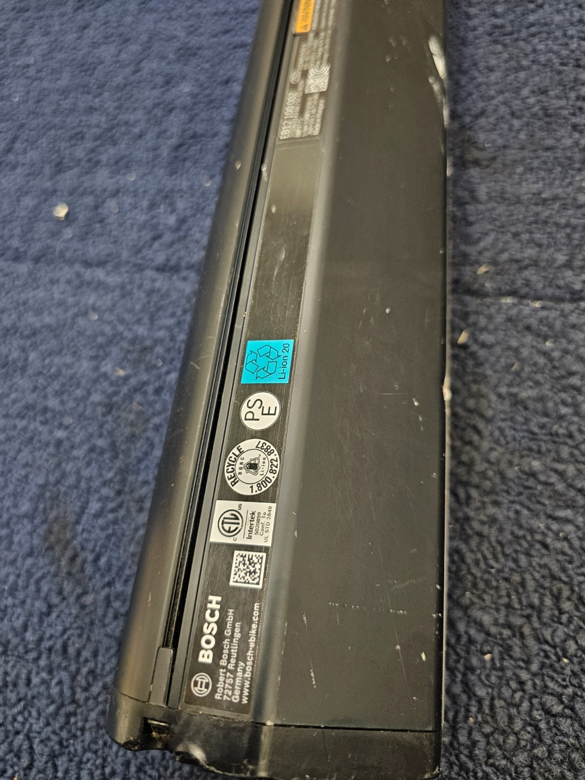 Bosch Powertube 750 Vertical Configuration Ebike Battery Replacement Black