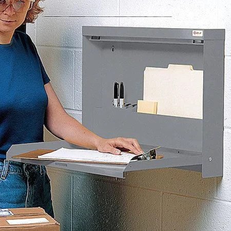 Wallwrite Ww-100Sc-T47 Wall Mounted Desk, 20X13-1/2X3-3/8In, Gray