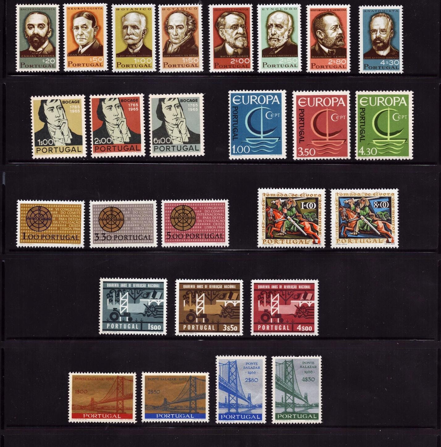 PORTUGAL STAMPS year 1966 MNH/Postfrisch Catalog value Mi.€70.60 ($76.20)