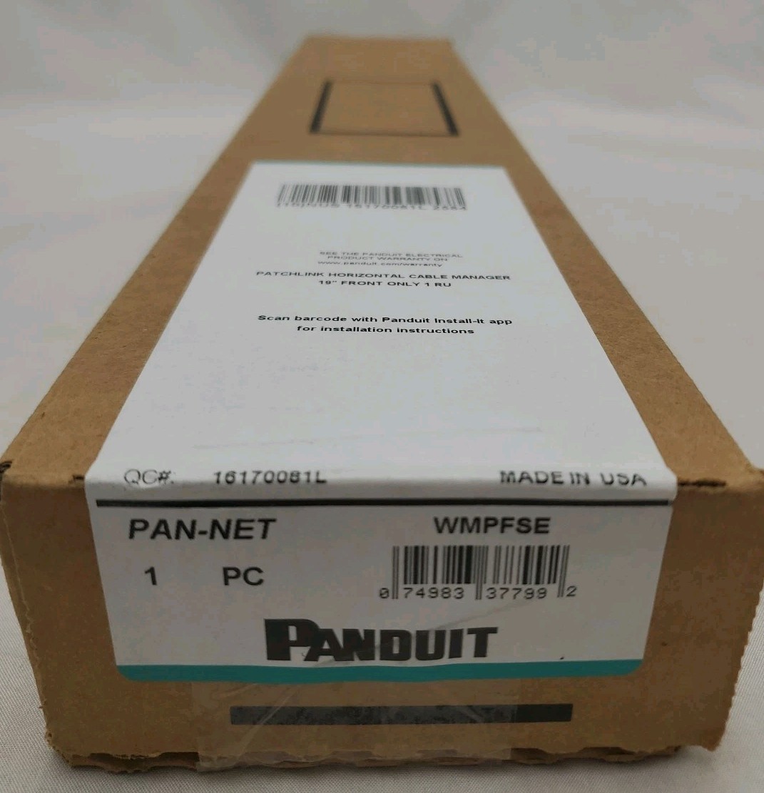 PANDUIT WMPFSE PatchLink Horizontal Black Cable Manager 19'' Front 1 RU
