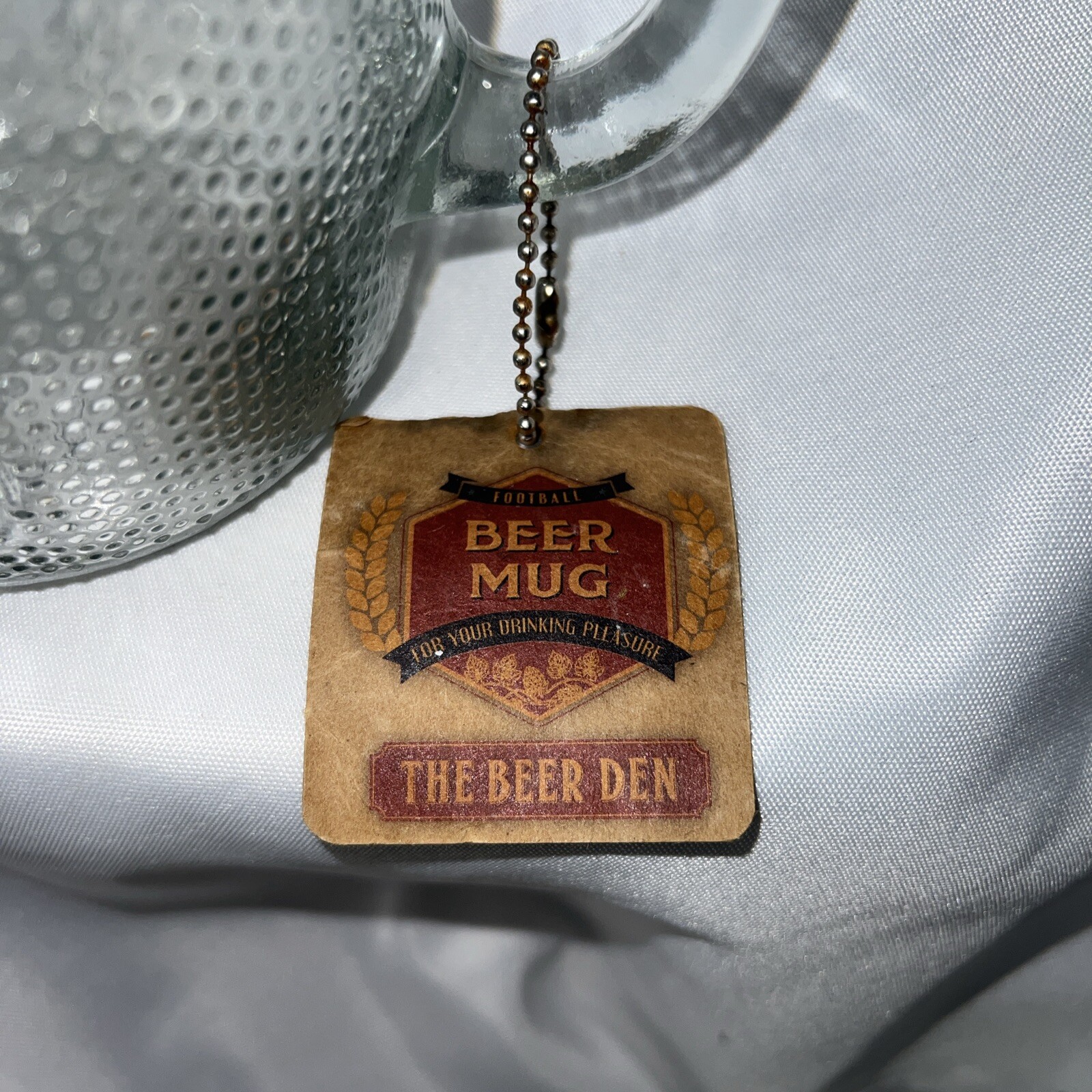 Home Essentials The Beer Den 36 oz Football Beer Mug Glass