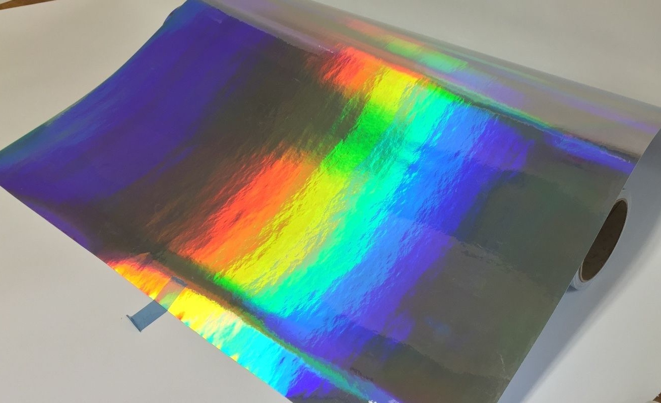 Oilslick / Rainbow Holographic Vinyl 24" x 30 Ft, Metallic Shimmer, Made in USA