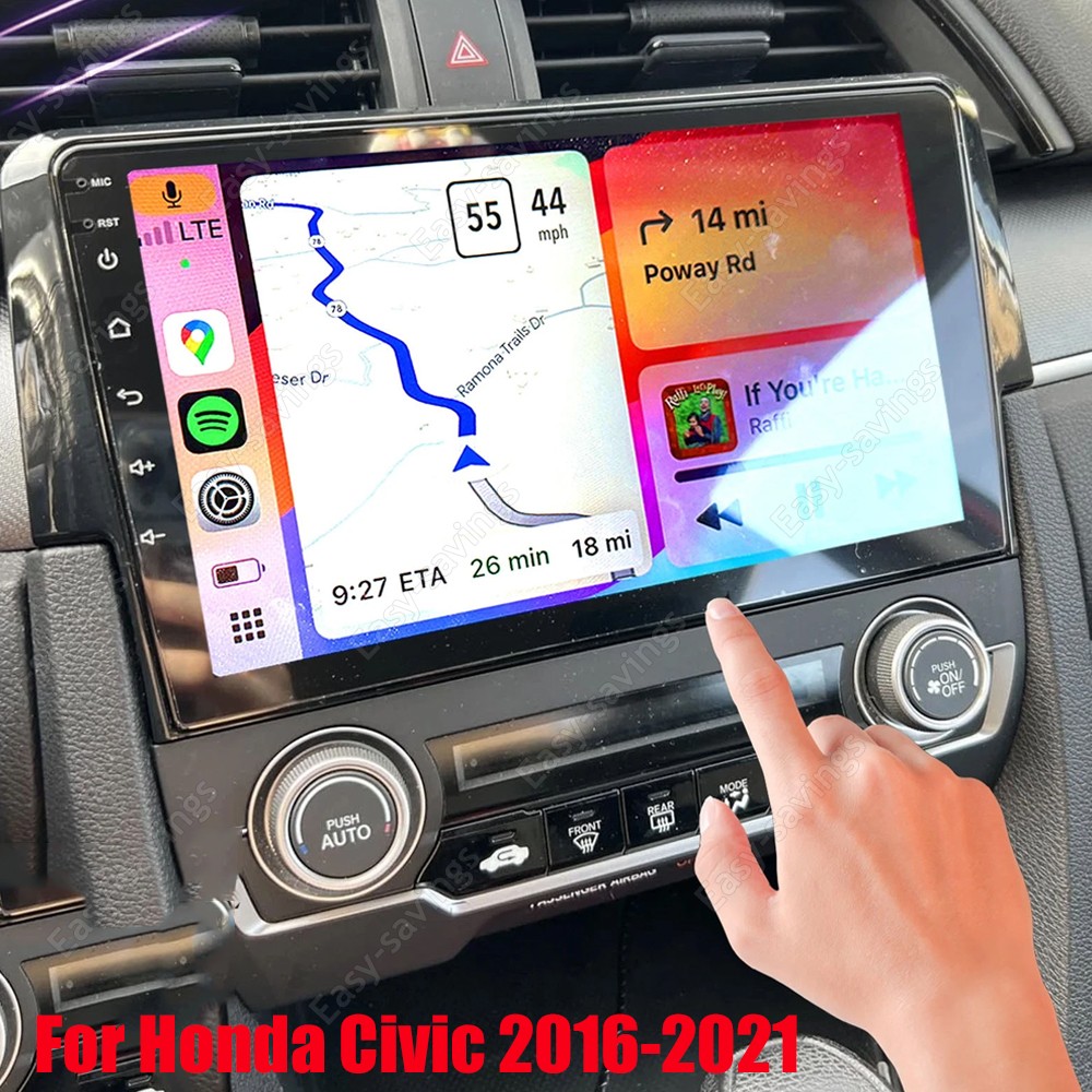 Apple Carplay For 2016-2020 Honda Civic Car Stereo Radio GPS WIFI Android 15