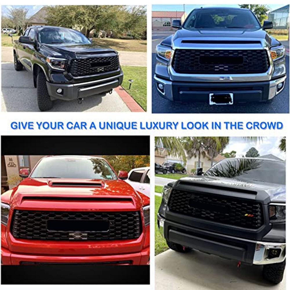 Front Grille for 2014-2019 Toyota Tundra Honeycomb Style Grill with Gloss Frame