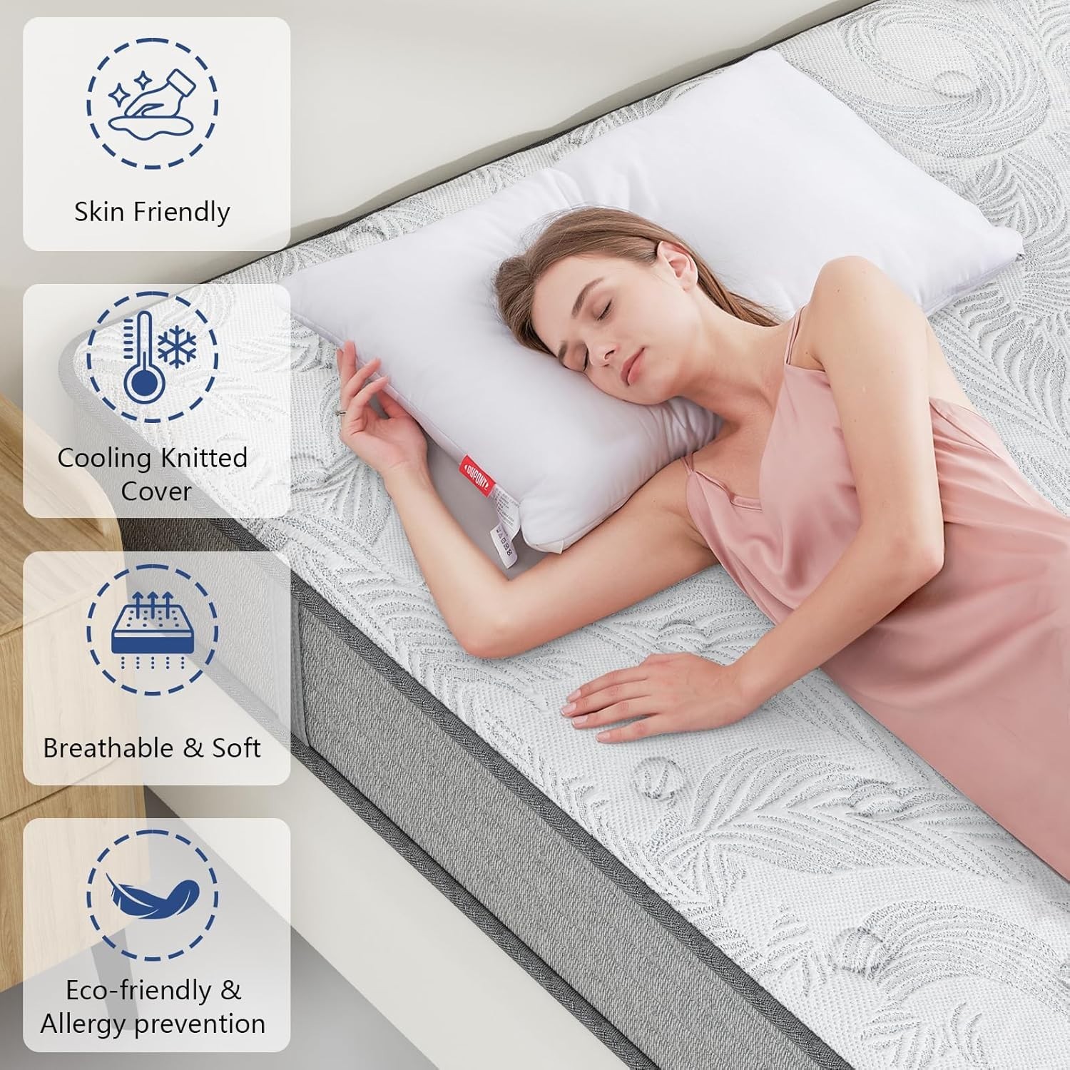 8"10"12"14 Twin Full Queen King Size Mattress in a Box Hybrid Spring Memory Foam