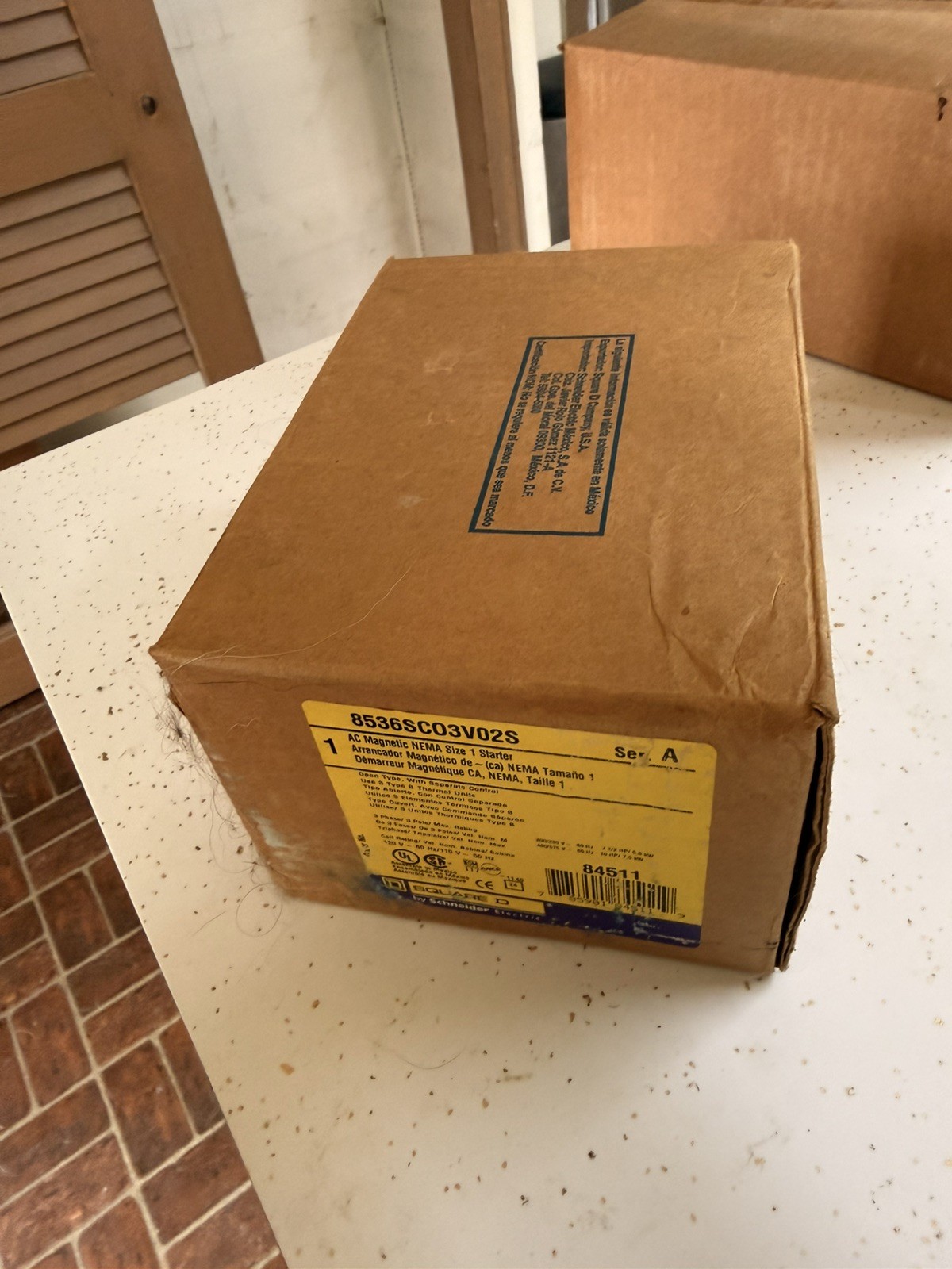 Square D 8536SCO3V02S NEMA Size 1 120V Starter Open NEW IN BOX