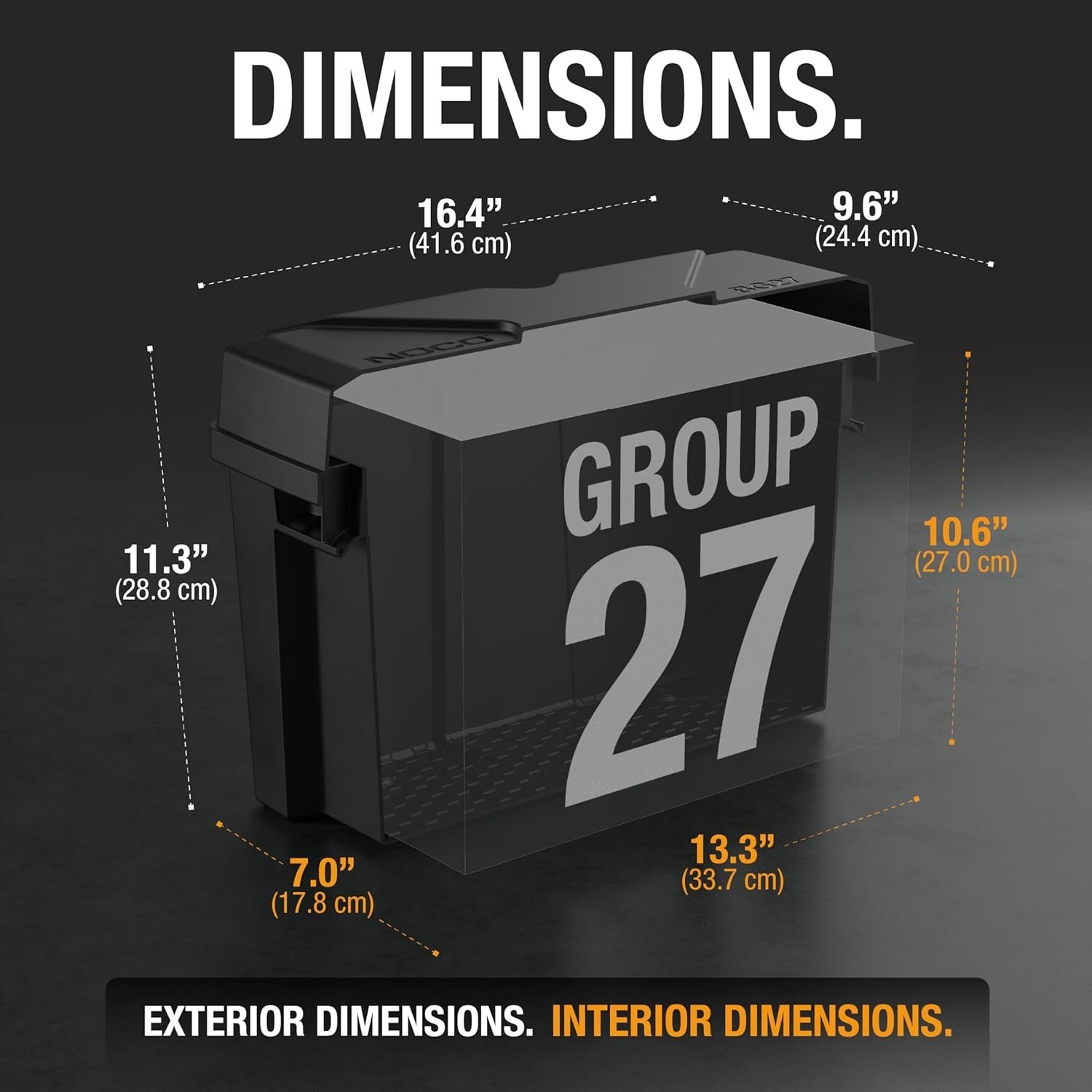 Heavy Duty Battery Box Group 27 Car Automotive Marine RV Boat Camper