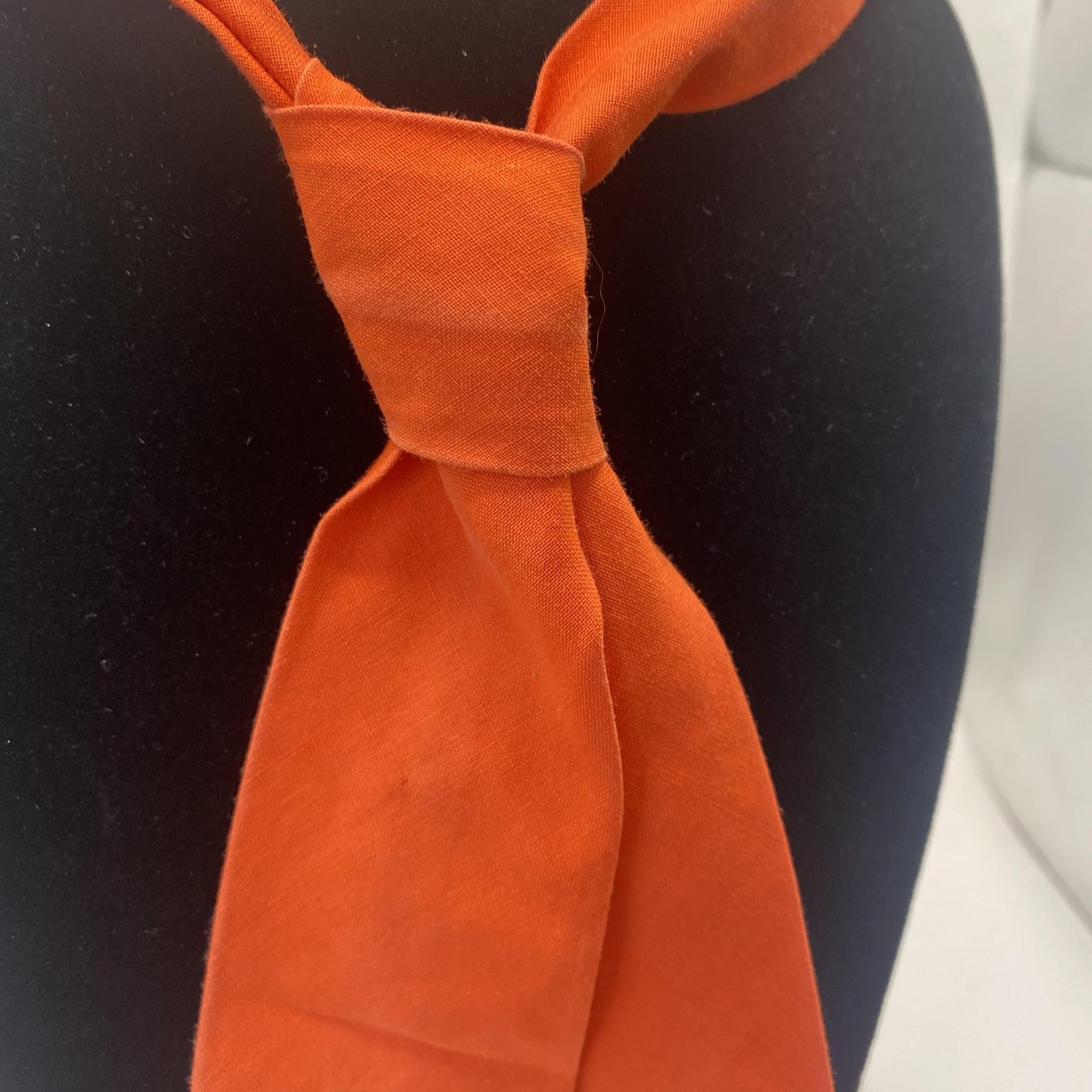Vintage Girl Scouts Tie One Size Orange Pretied Uniform Brownie Necktie