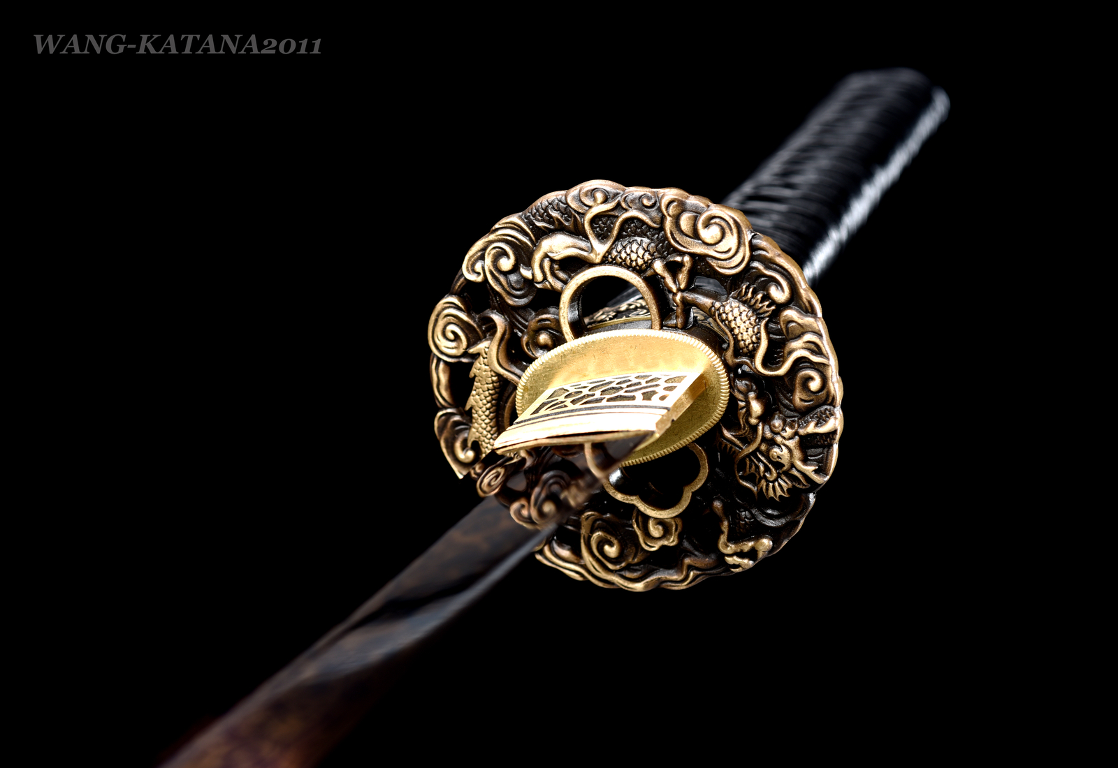 Sharp Dragon Katana Red&Blue Damascus Folded 1095 Steel Japanese Samurai Sword