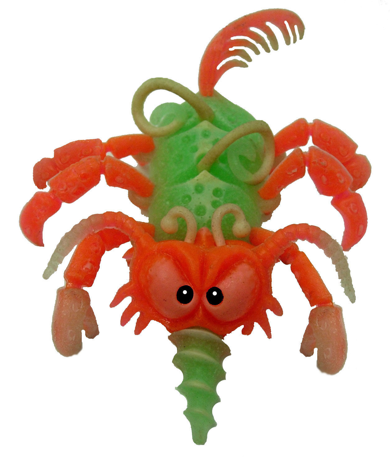 FLUORESCENT 6-PACK PATTI-GOOP MADE FOR CREEPY BUGS TOYS RUBBERY CRAWLERS