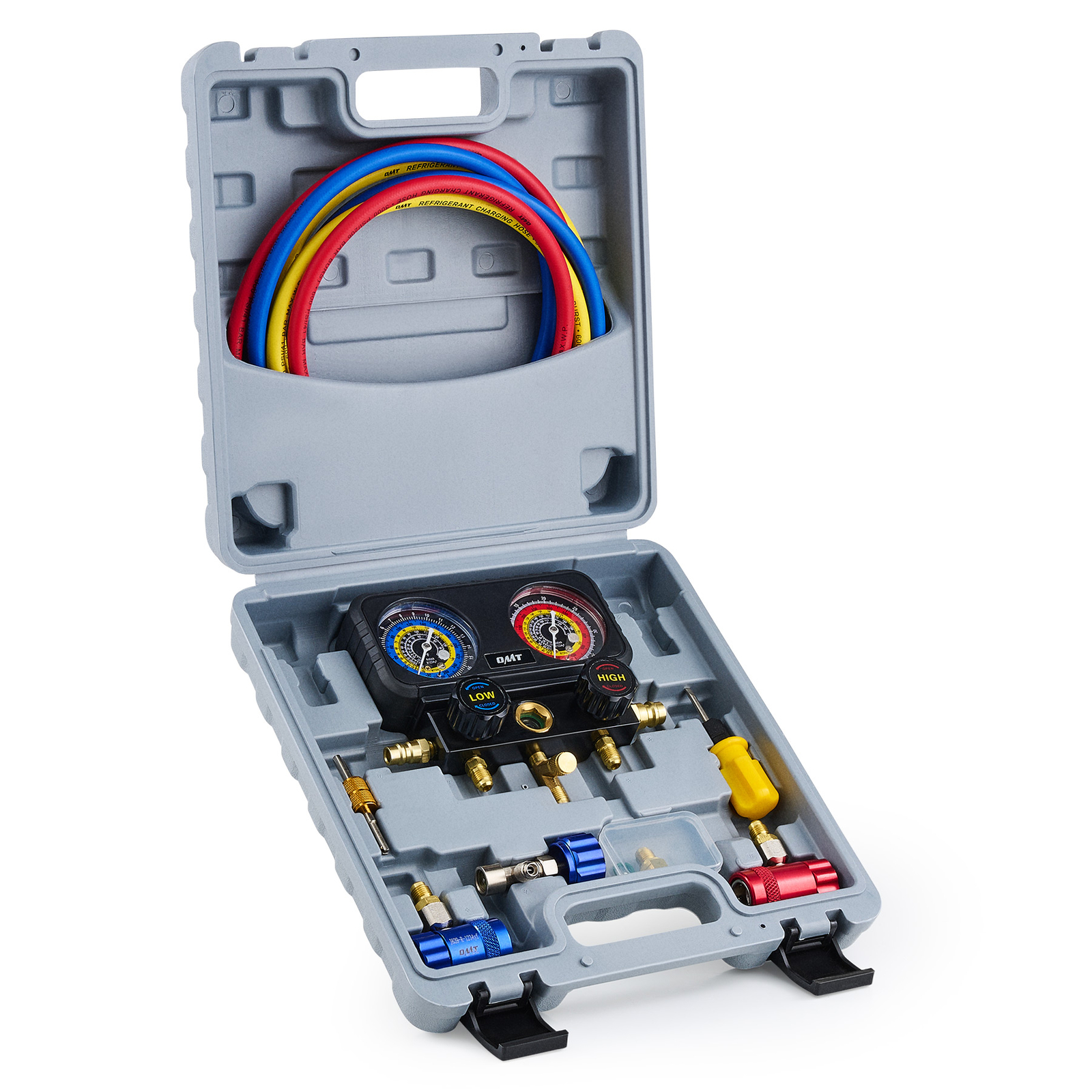 3 Way Air Conditioner Diagnostic Manifold Gauge Set For R1234yf Freon Charging