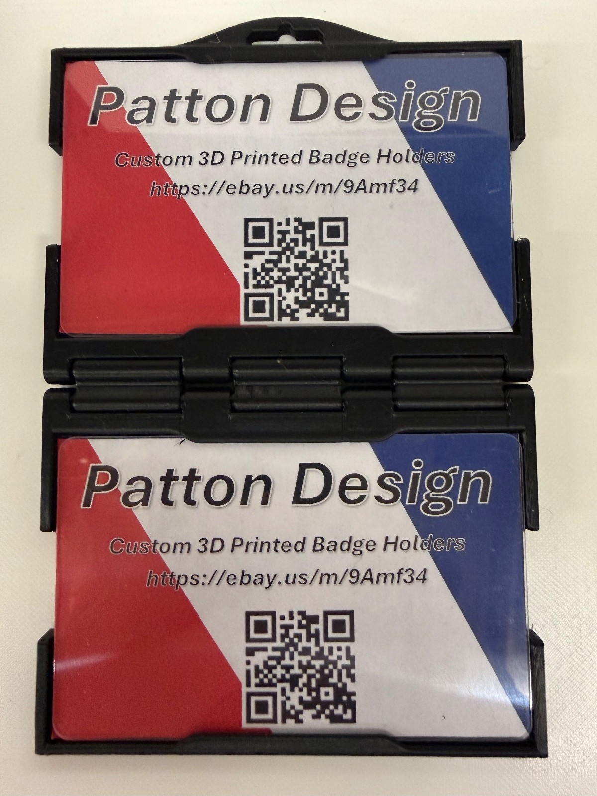 Patton Design Hinged Double ID/Badge Holder (4 Pocket)