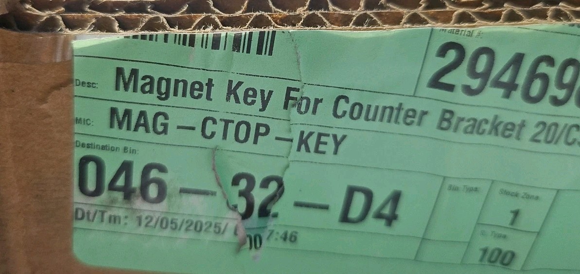 Magnet Key For Counter Bracket 20/Cs