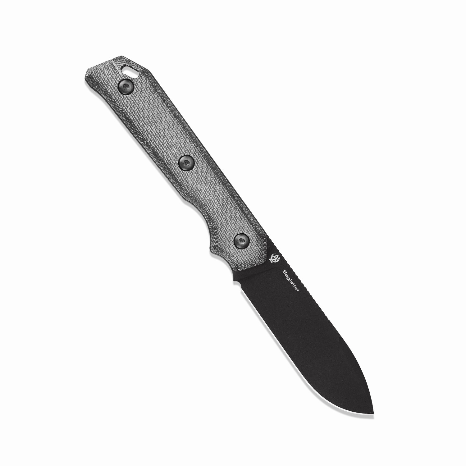 Kizer Begleiter Fixed Blade Knife Black Micarta Handle D2 Black 1045C1