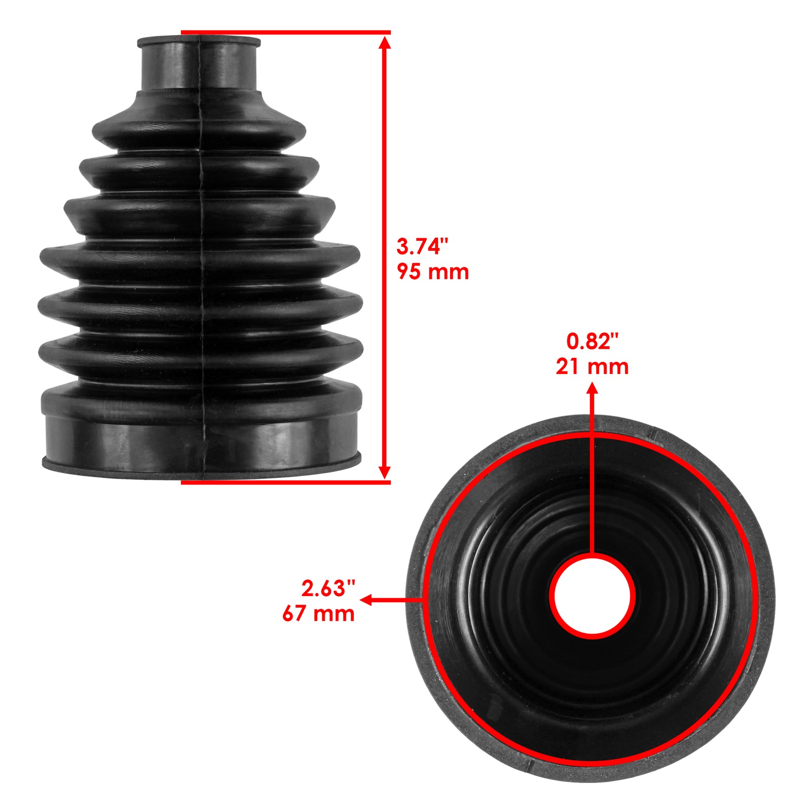 Front Outer & Inner CV Axle Boot For Honda Pioneer 700-4 SXS700M4 2017 2018-2022