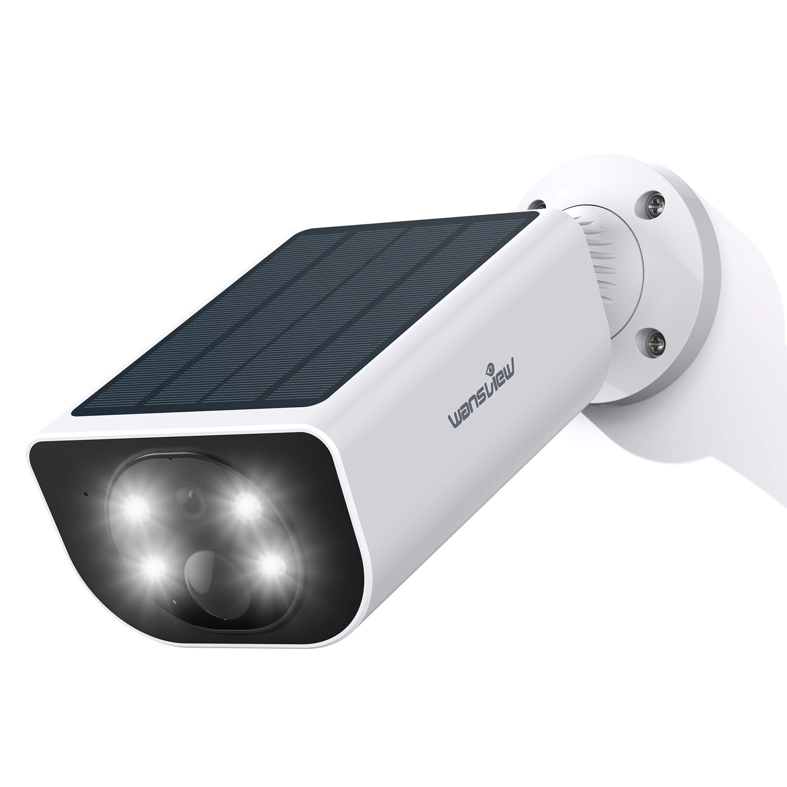 2 Pack Wansview 2K 3MP Solar Camera Outdoor Wireless 2.4Ghz WiFi Human Detection