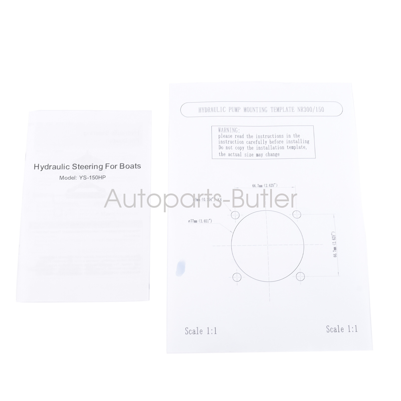 20FT Boat Hydraulic Steering System Kit Marine Outboard Steering 150HP HK4200A-3