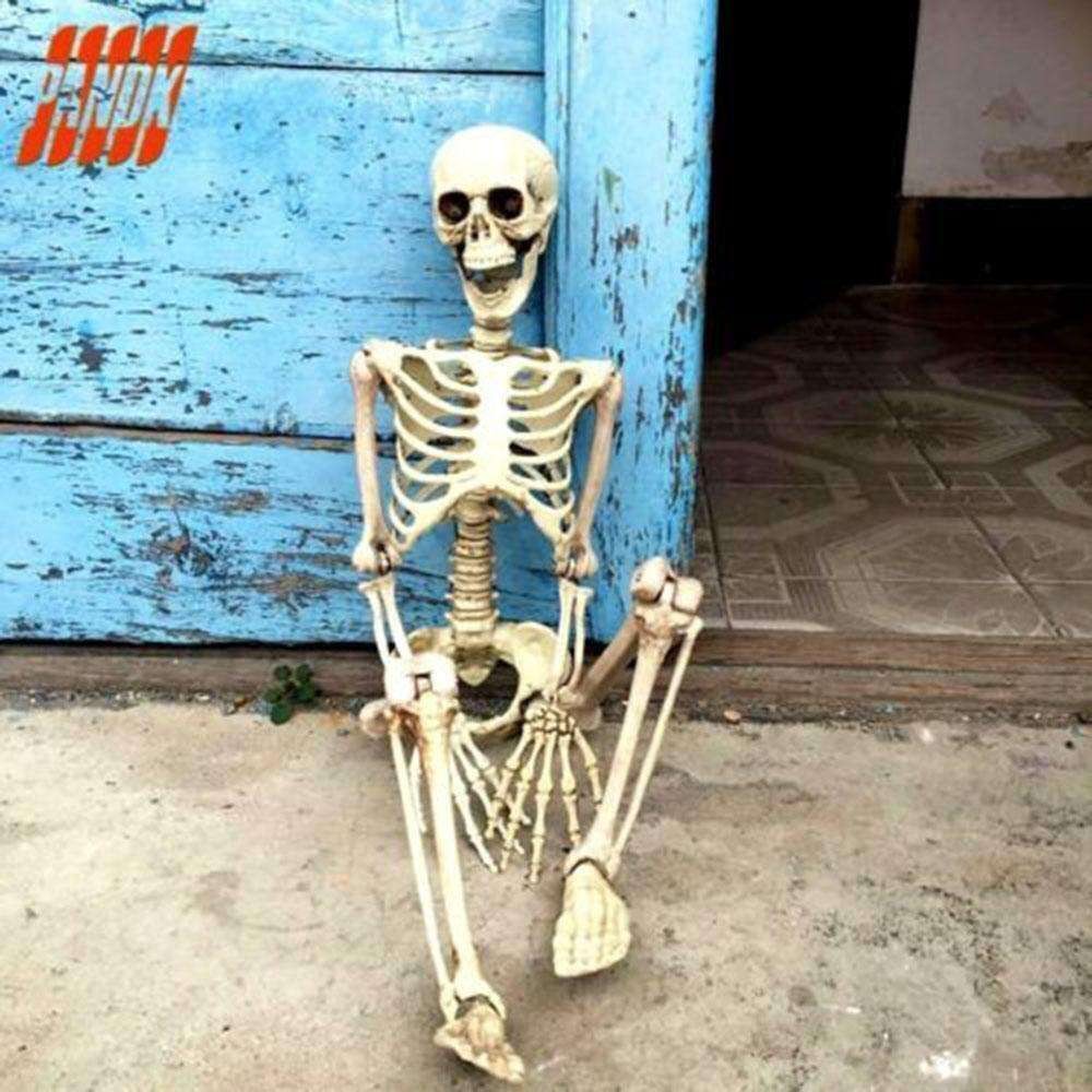 Halloween Human Skeleton Oversized Poseable Size Life Decoration Party Prop 41cm