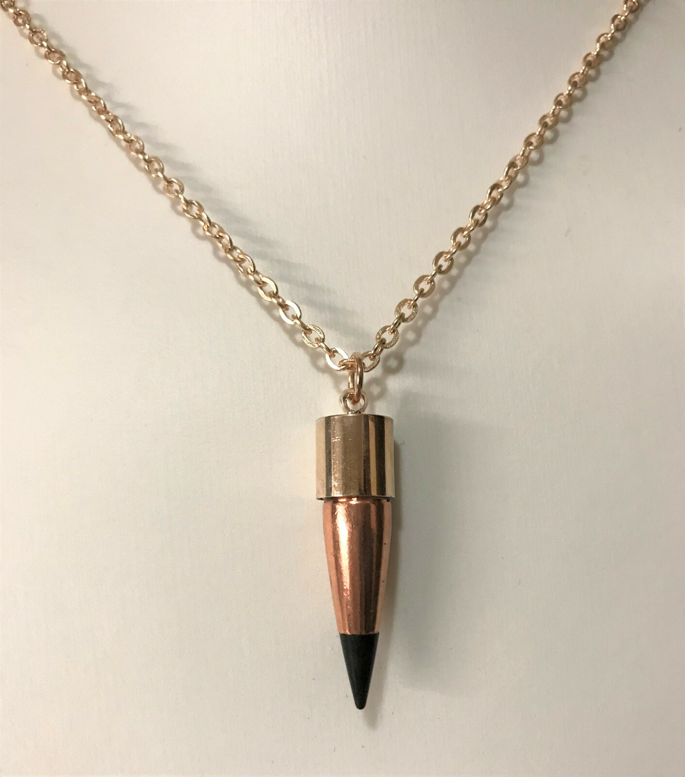 .308 HOGSTOOTH Rose Gold Necklace ~ Veteran Made ~