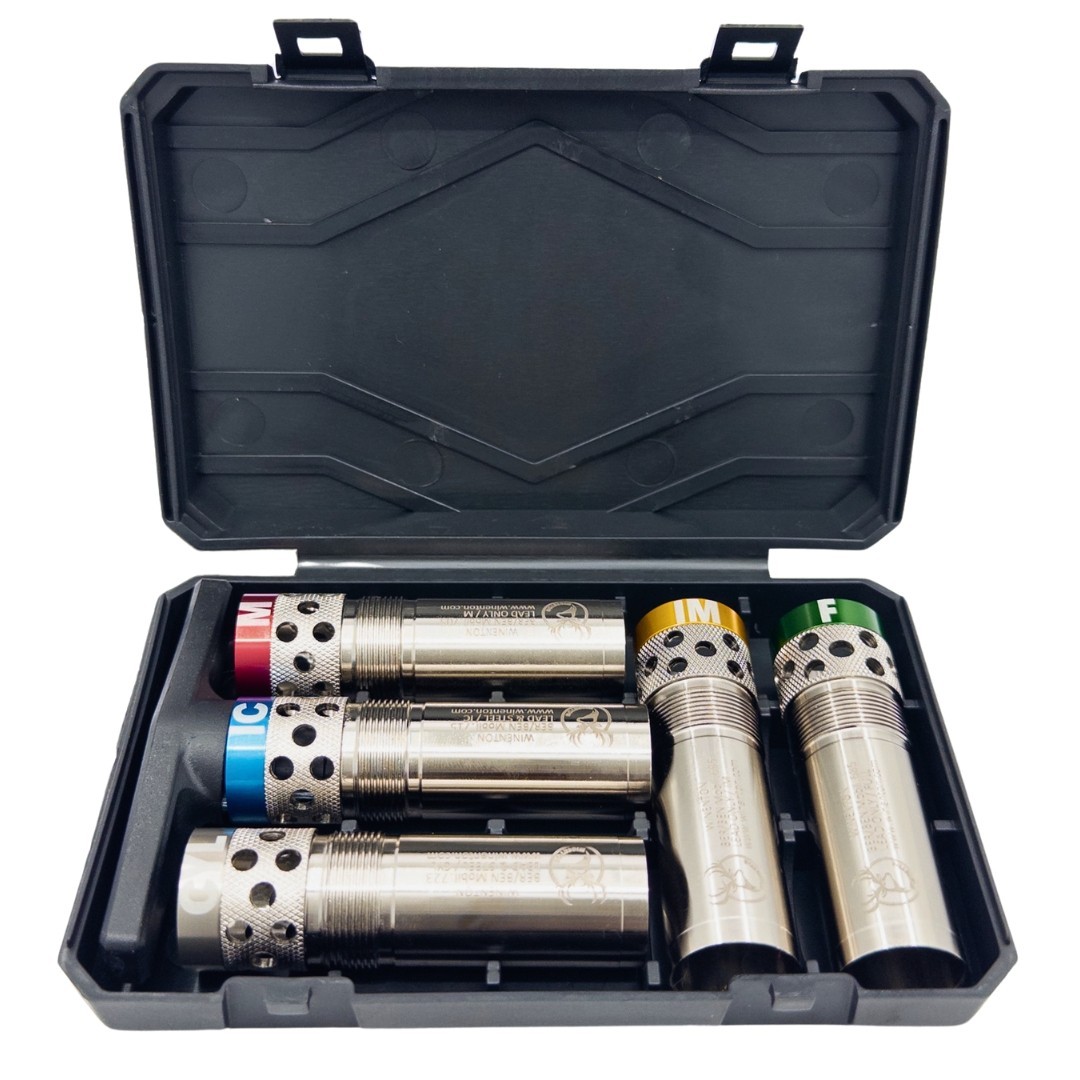 Beretta/Benelli Mobil Compatible Ported Extended Choke Set 12ga Silver/Winenton™